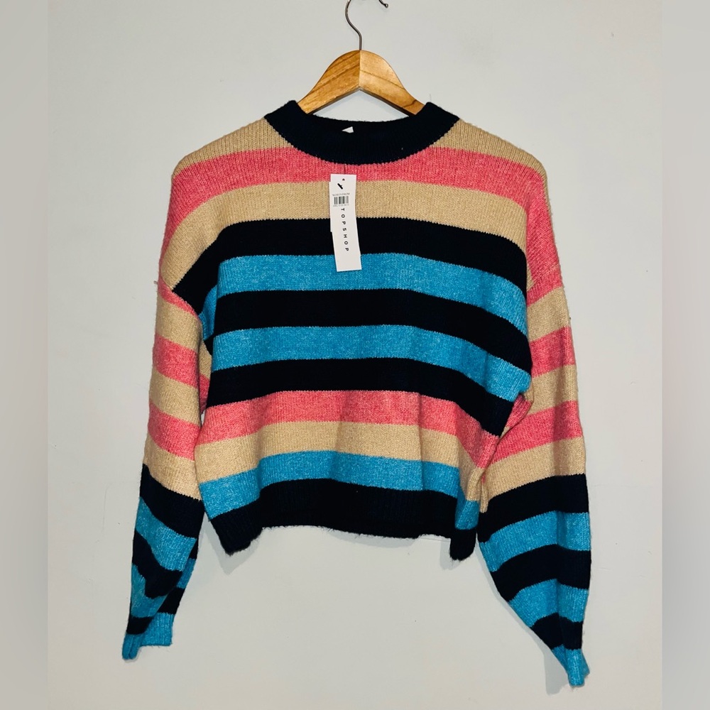 Topshop Striped Sweater Sz S NEW!